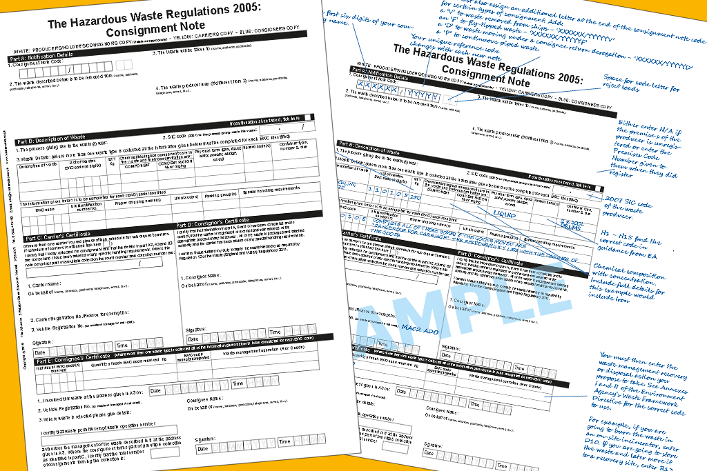Hazardous Waste Consignment Notes